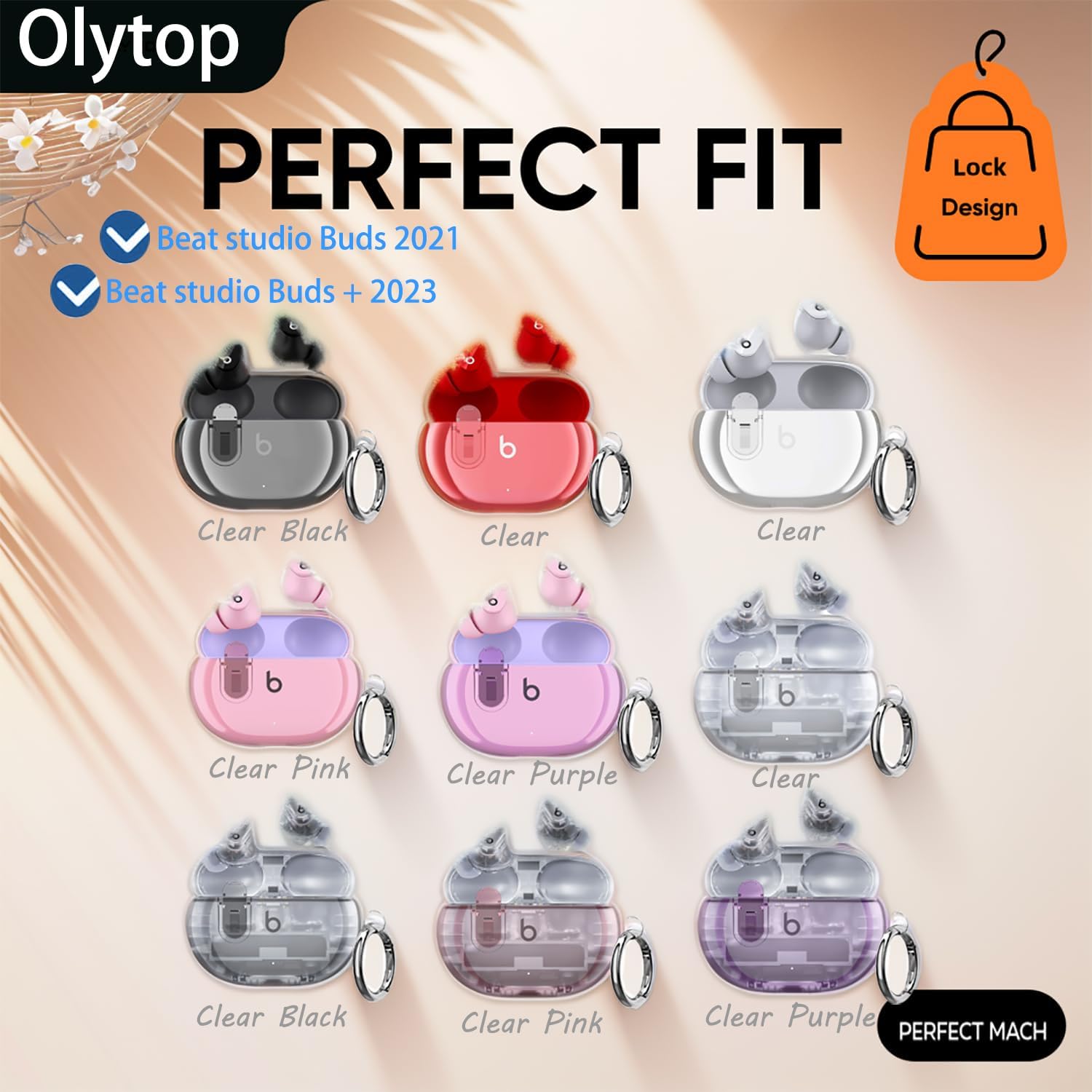 Amazon.com: Olytop for Beats Studio Buds/Buds + Clear Case with